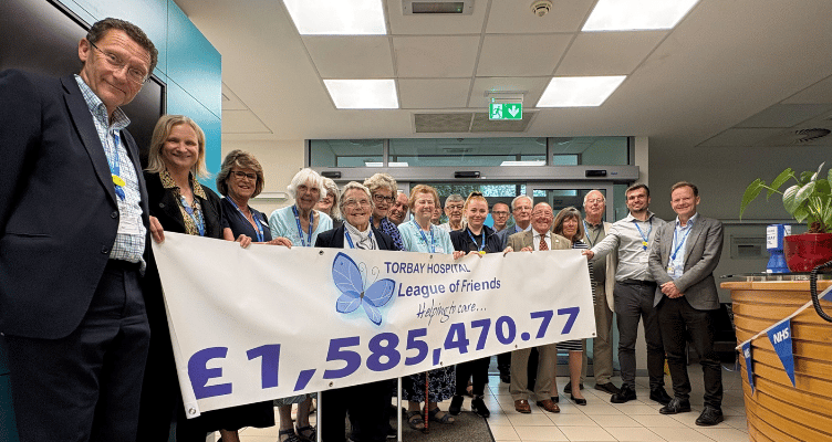 Torbay Hospital League of Friends raises over 1.5 million