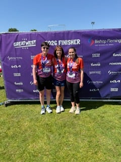 Sue Curry and daughters raise £12k for MND after Great West Run