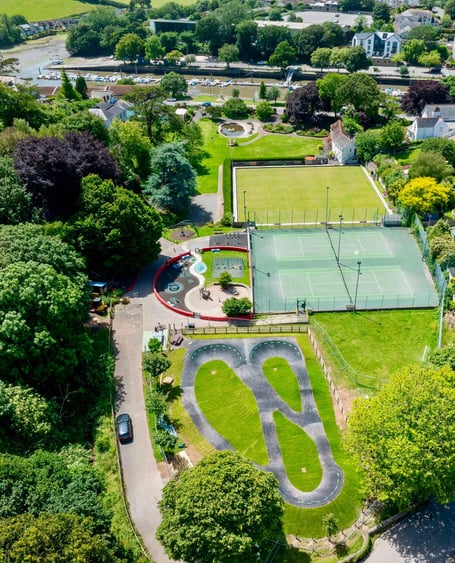 Birds eye view of newly unveiled Kingsbridge Pump Track.