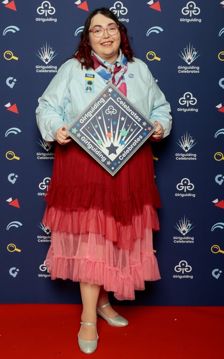 Sophie Hill attended a red carpet celebration in London after receiving a Queen's Guide Award for services to Girlguiding.