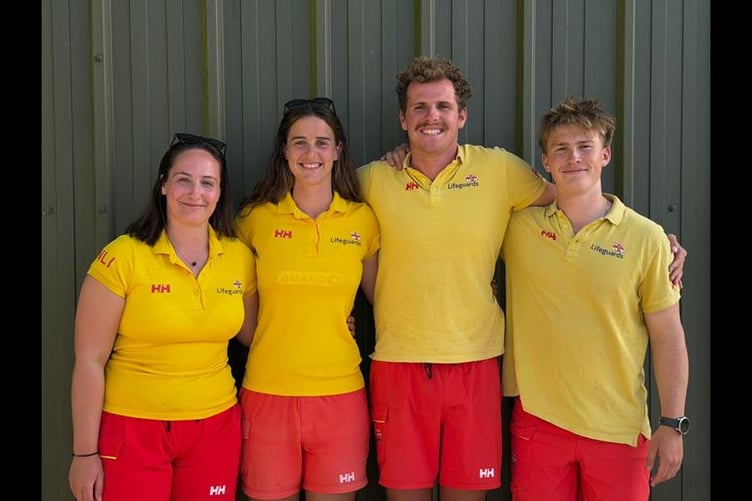 South Devon lifeguards taking on the challenge: Rosie, Daisy, Will, Joe