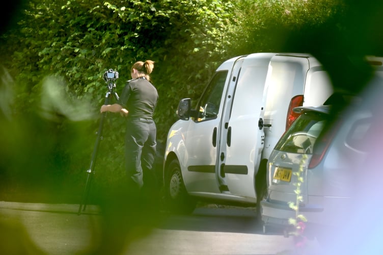 Police forensics officers at WIddecombe's Rest, the home of former MP Ann WIddecombe at Haytor Vale on Dartmoor.The body of Ms WIddecombe was discovered at the property on Thursday (July 9) with police subsequently launching a murder investigation.Photo: StevePope/Iliffe