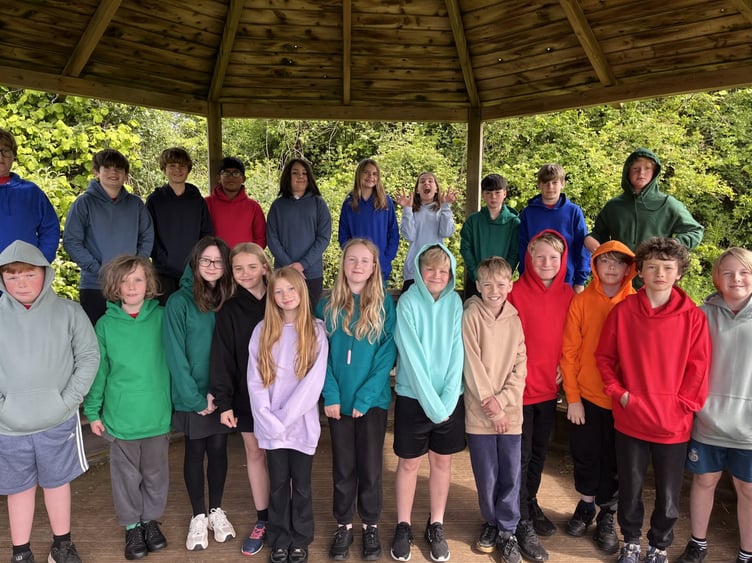 Pupils from Harbertonford Primary School