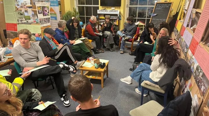 The group meets to discuss ideas