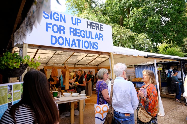The regular donations stand