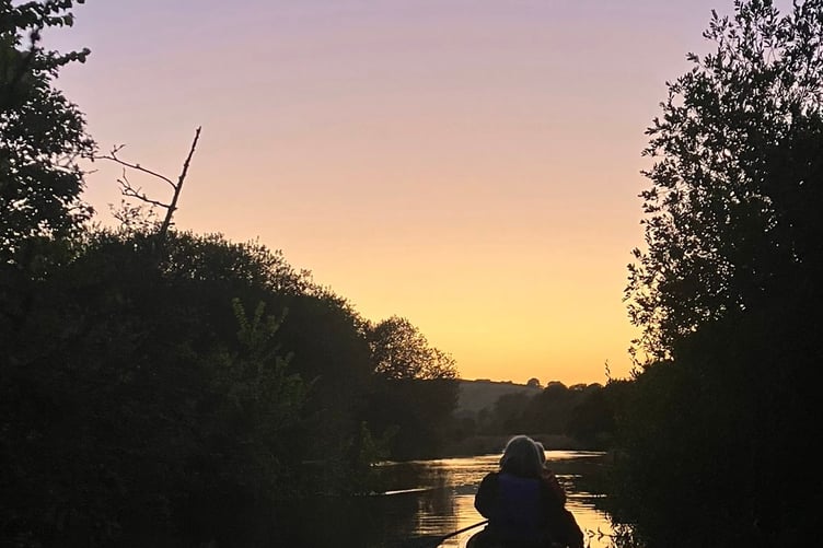 Paddling off into the sunset
