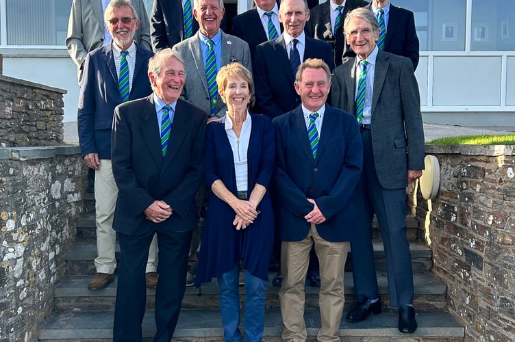 Thurlestone past captains and President Pam St Leger at the annual lunch