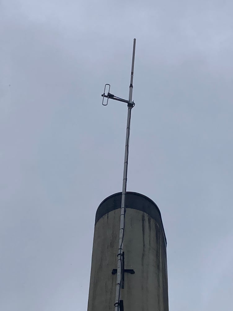 The new DAB aerial on the Soundart Radio mast