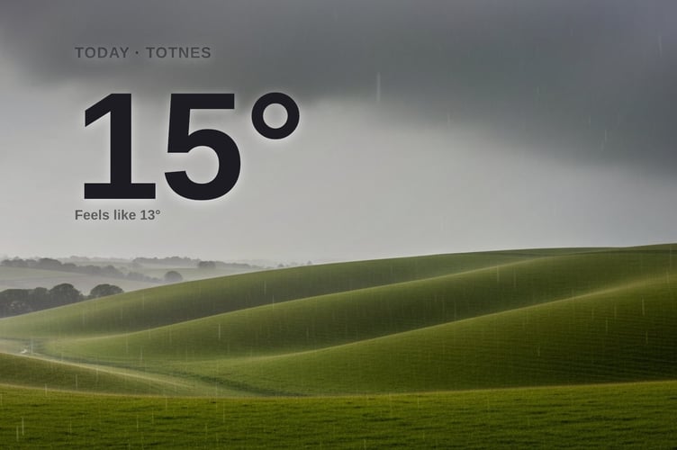 Totnes weather: heavy rain Thursday with rain expected and a high of 15°C