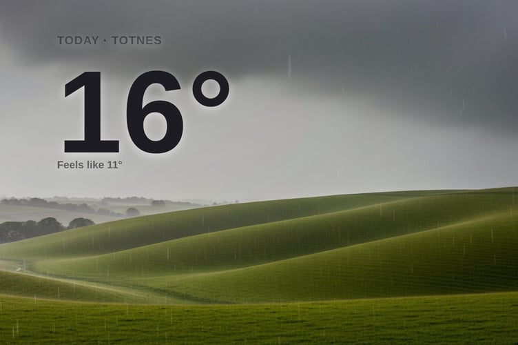 Totnes weather: heavy rain Saturday with rain expected and a high of 16°C