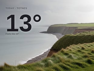 Totnes: cloudy day, high of 12°C