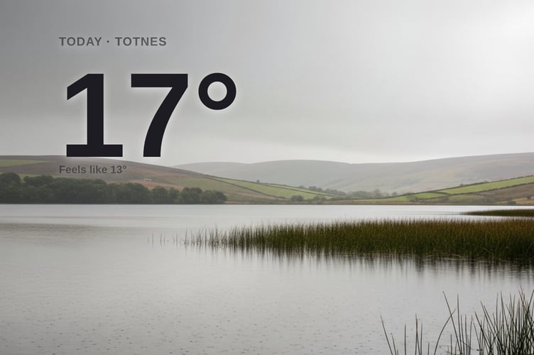 Totnes weather: rainy Monday with heavy rain in the morning and a high of 17°C