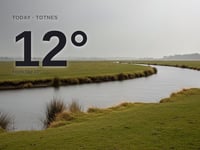 Totnes: cloudy day, high of 12°C