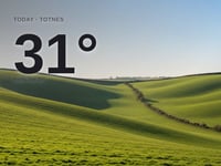 Totnes: sunny day, high of 31°C