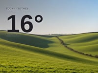 Totnes: sunny day, high of 15°C