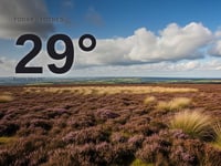 Totnes: partly cloudy, high of 29°C